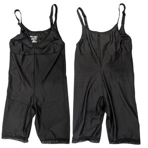 Isavela Black Compression Shapewear Bodysuit. Size 2XL